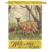 Deer Family Dura Soft House Flag
