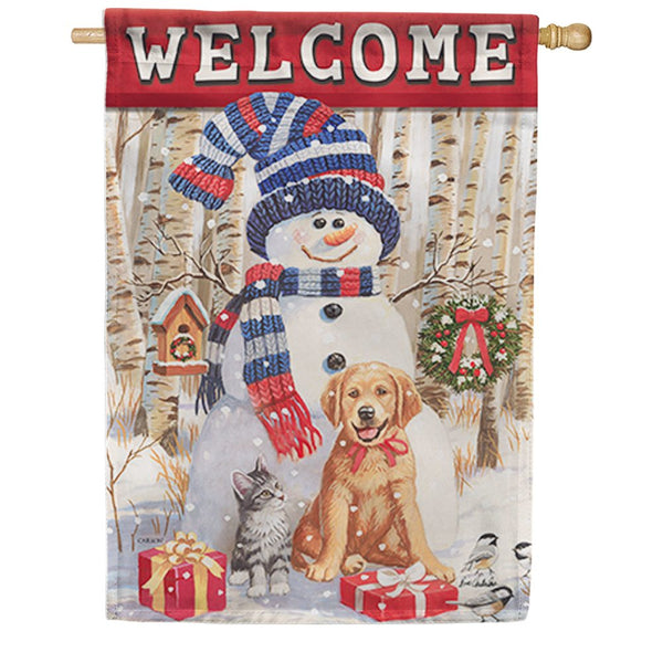 Winter Friends Dura Soft House Flag