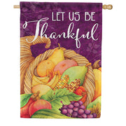 Let Us Be Thankful Dura Soft House Flag