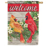Wreath Cardinals Dura Soft House Flag