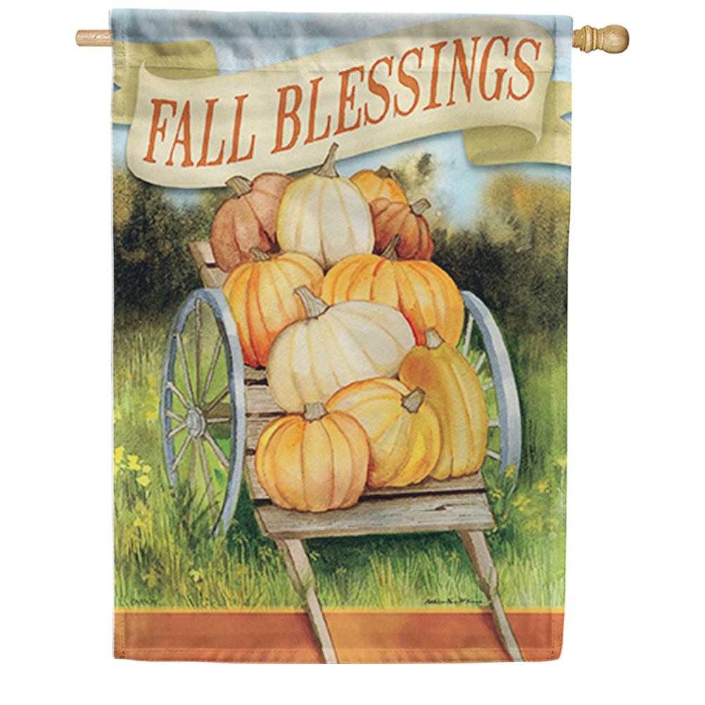 Fall Blessings Dura Soft House Flag