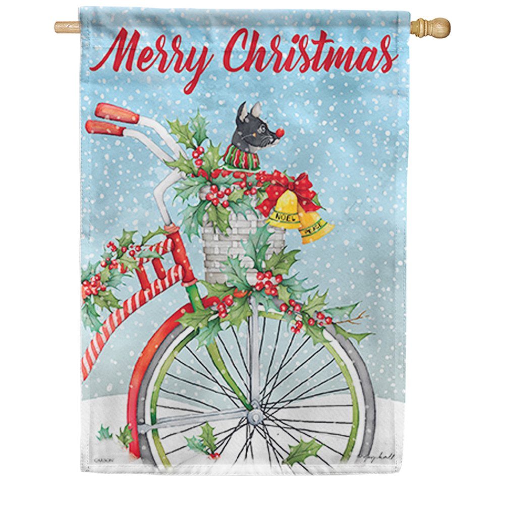 Christmas Bike Dura Soft House Flag