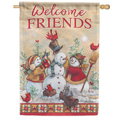 Snowman Time Dura Soft House Flag