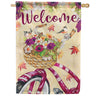 Bicycle Floral Dura Soft House Flag