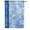 Snowflakes on Blue Dura Soft House Flag