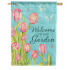 Tulips & Butterflies Dura Soft House Flag