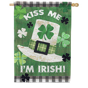 Kiss Me, Im Irish Dura Soft House Flag