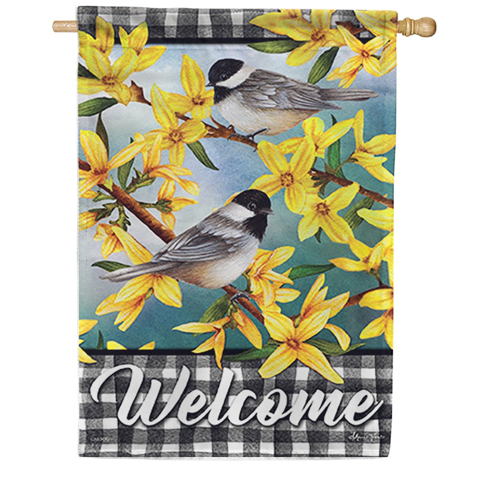 Spring Forsynthia Dura Soft House Flag