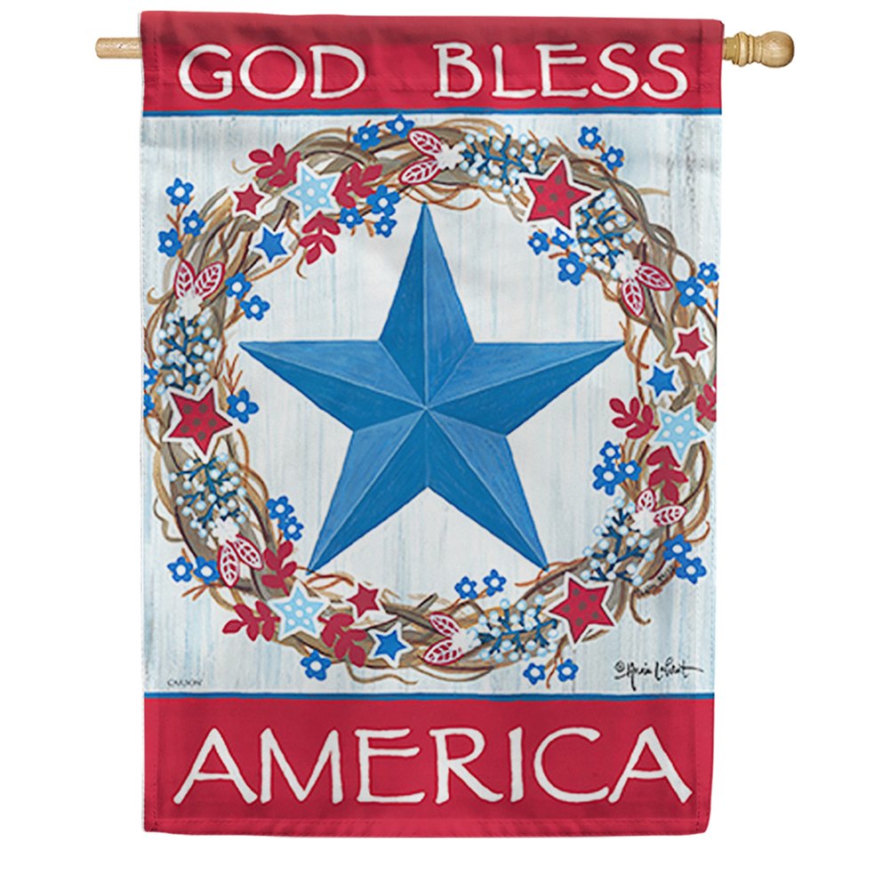 Red, White, & Grapevine Dura Soft House Flag