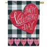 Buffalo Plaid Valentine Dura Soft House Flag