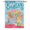 Bunny Wagon Dura Soft House Flag