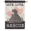 Live, Love, Rescue Dura Soft House Flag