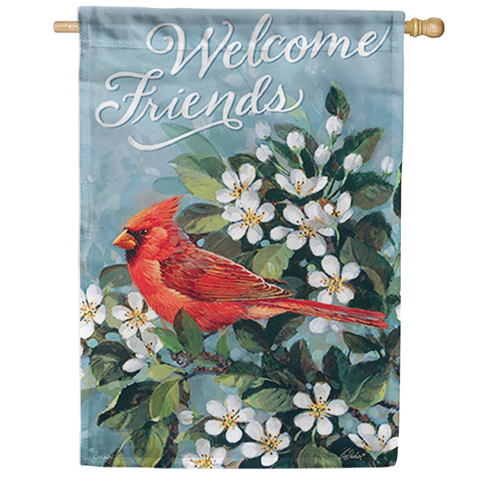 Welcome Cardinal Dura Soft House Flag