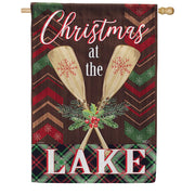 Christmas Lodge Dura Soft House Flag