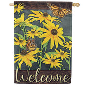 Monarch Floral Dura Soft House Flag