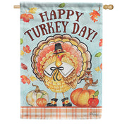 Cute Turkey Dura Soft House Flag