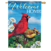 Welcome Cardinal Pair Dura Soft House Flag