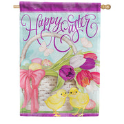 Tulips & Chicks Dura Soft House Flag