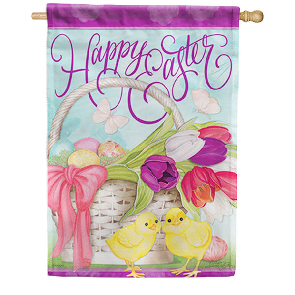 Tulips & Chicks Dura Soft House Flag