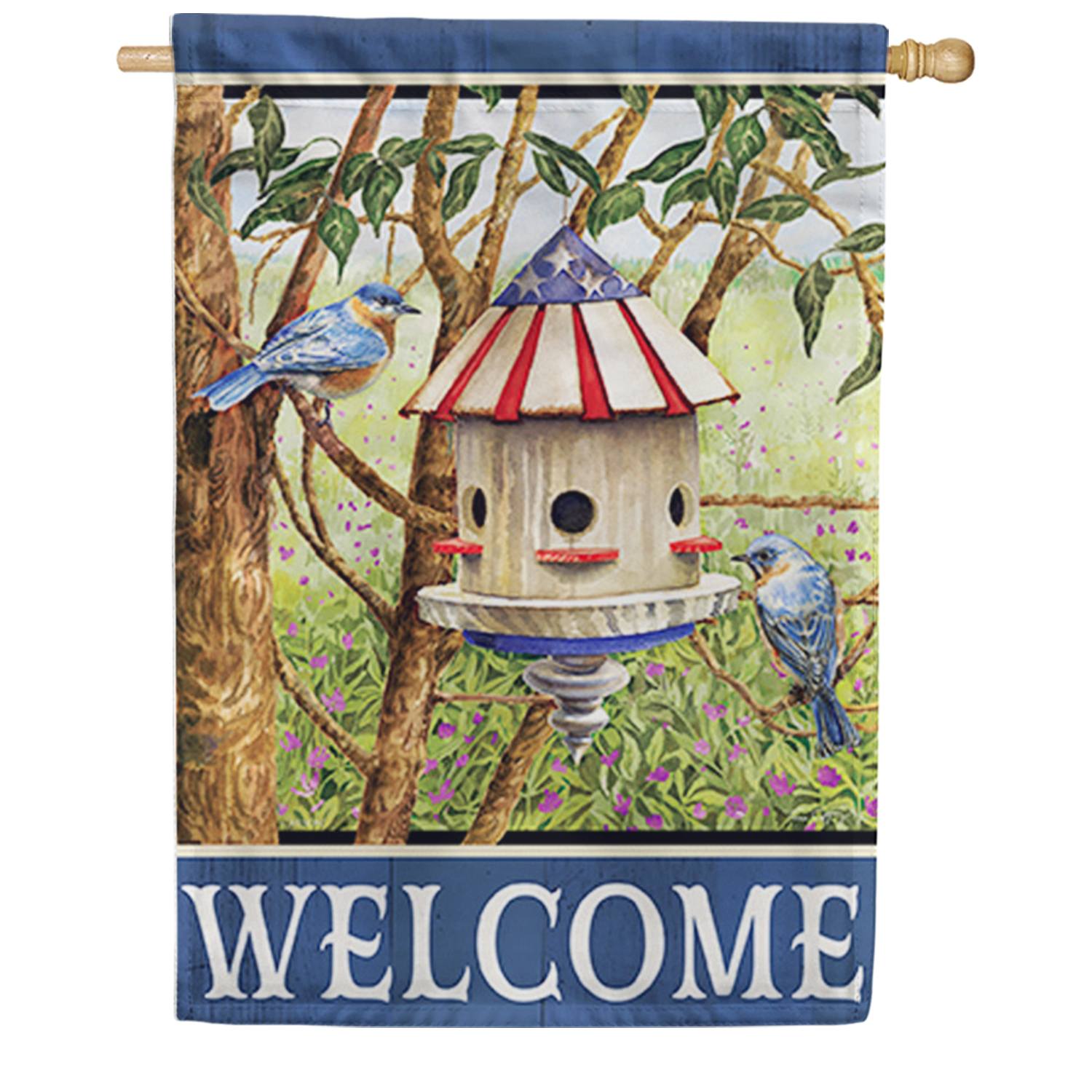 Bluebirds Dura Soft House Flag