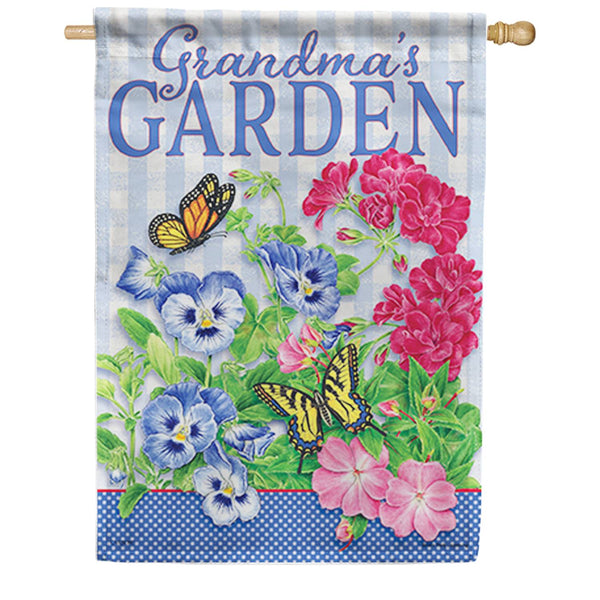 Grandma's Garden Dura Soft House Flag