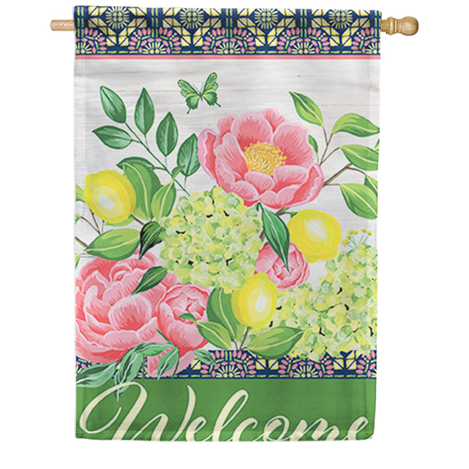 Fresh Floral Dura Soft House Flag