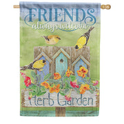 Herb Garden Finches Dura Soft House Flag