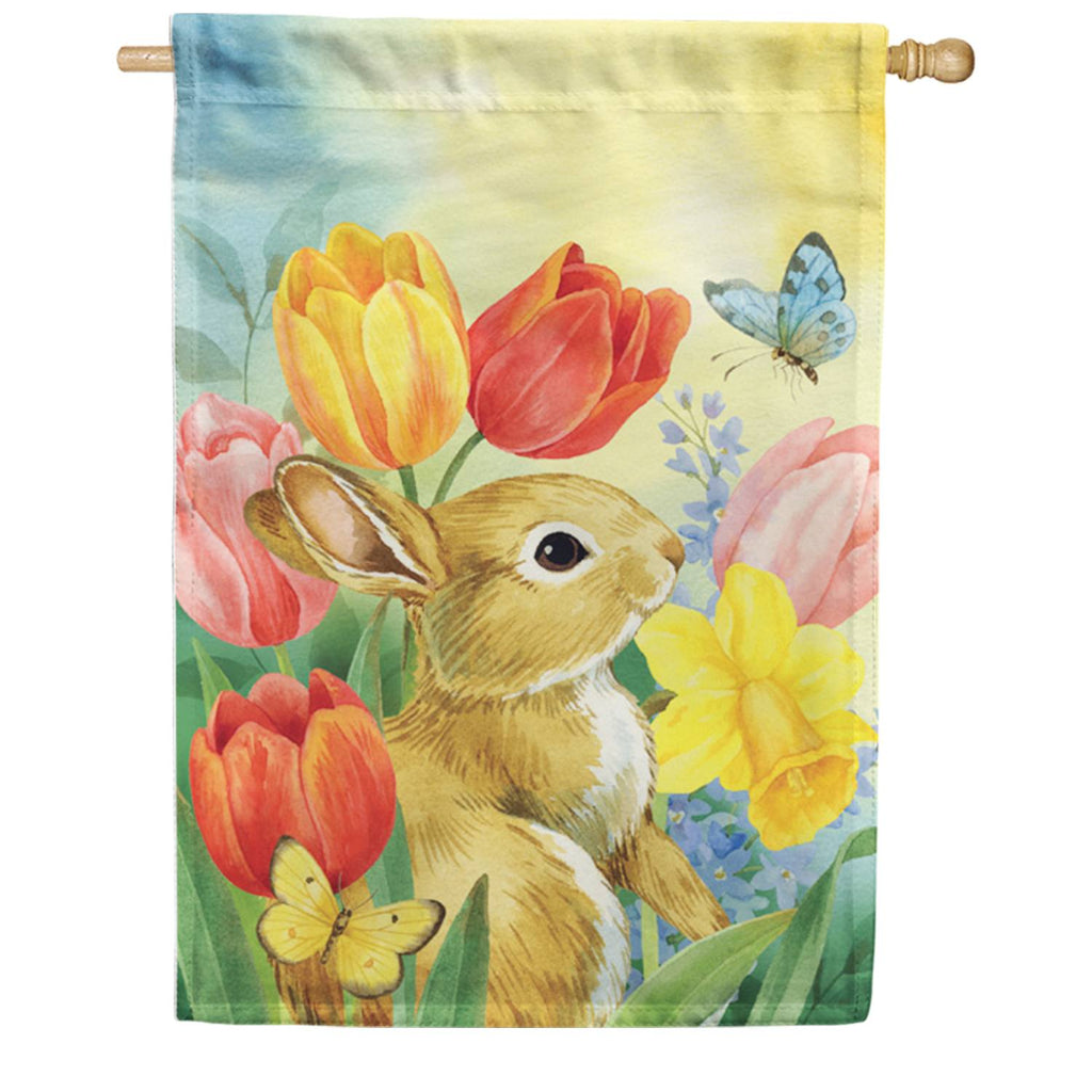 Tulip Bunny Dura Soft House Flag