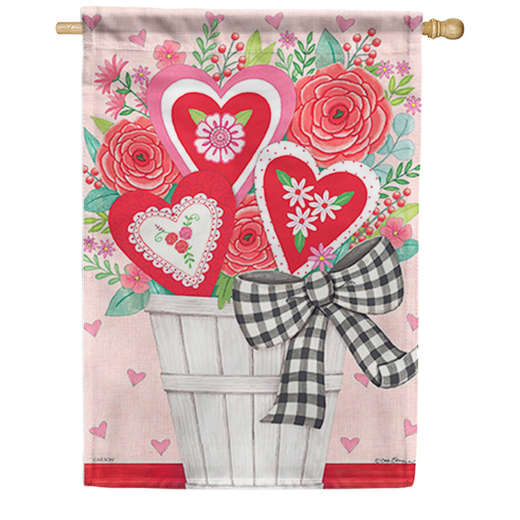 Valentine Basket Dura Soft House Flag