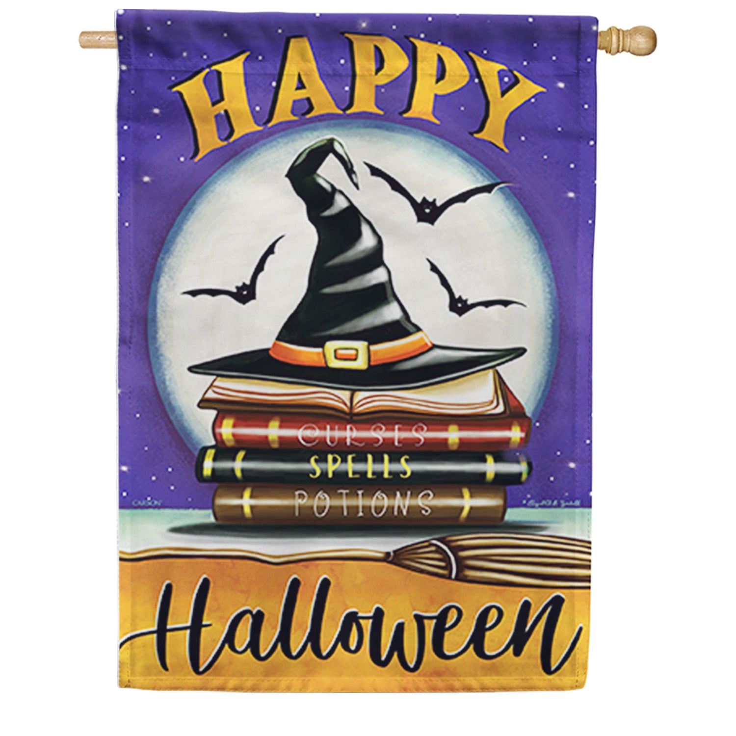 Witch Hat & Boots Dura Soft House Flag