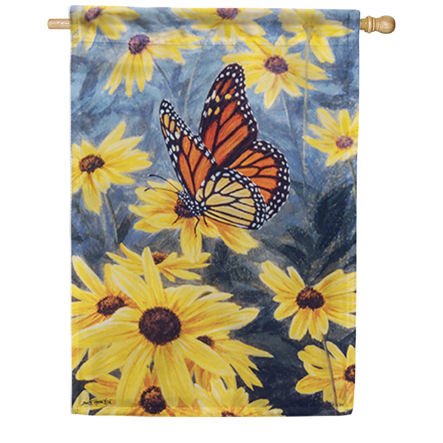 Butterfly Morning Dura Soft House Flag