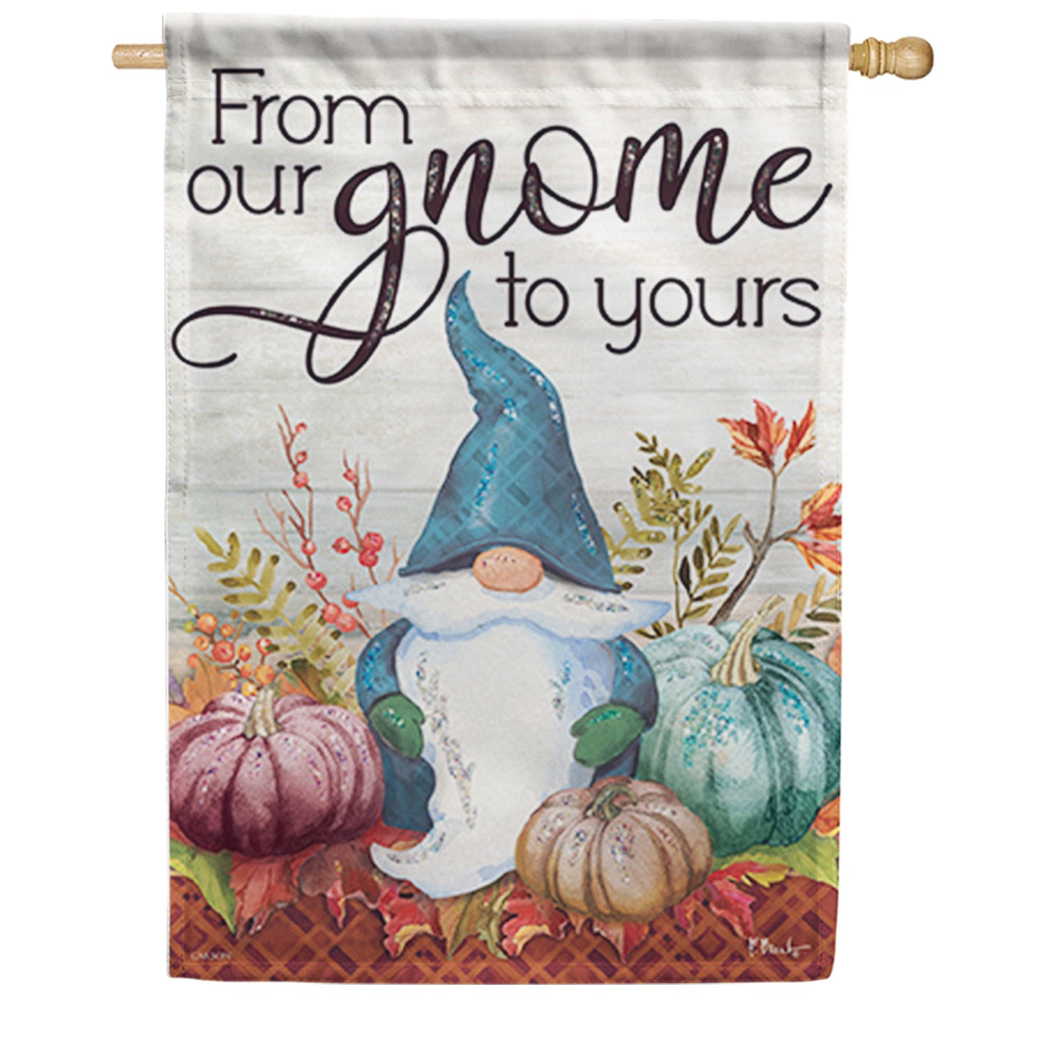 Fall Gnome Dura Soft House Flag