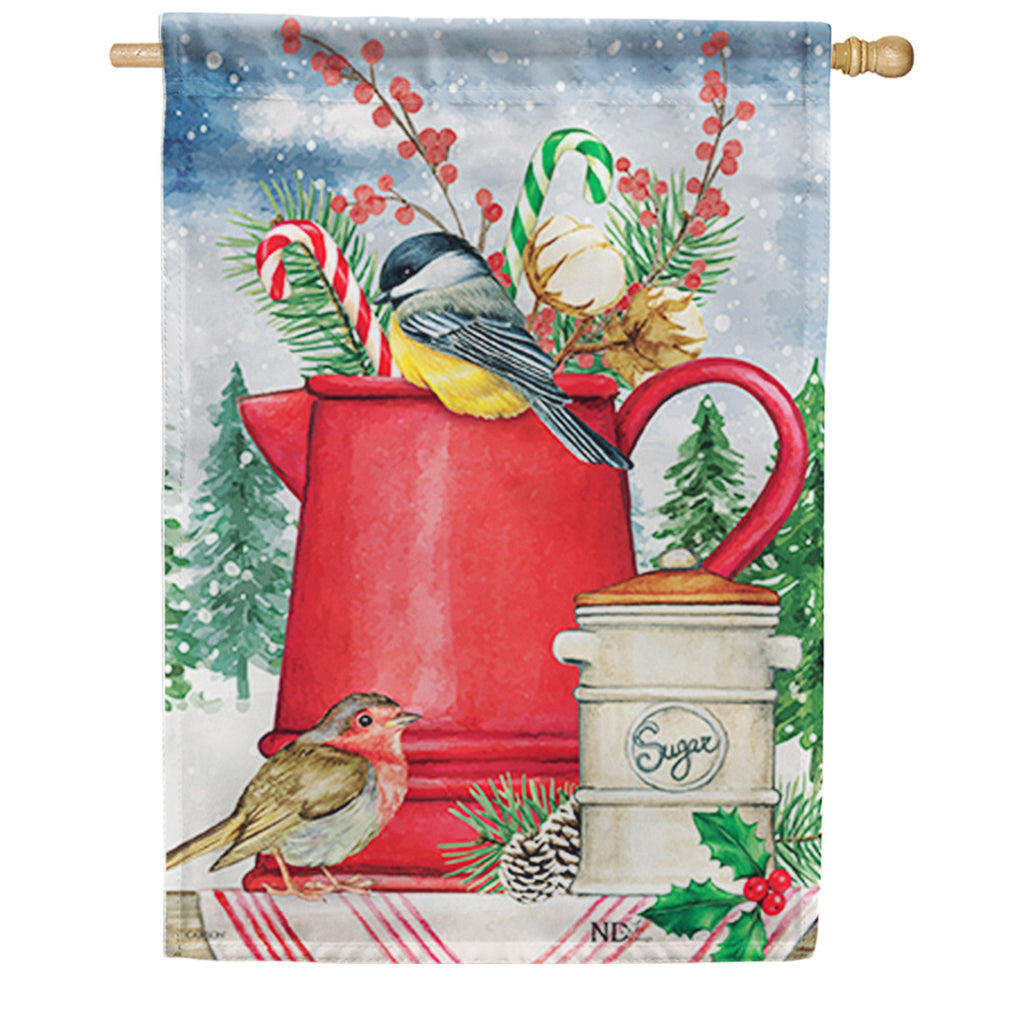 Red Watering Can Dura Soft House Flag