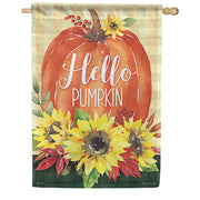 Hello Pumpkin Dura Soft House Flag