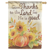 Give Thanks to the Lord Dura Soft House Flag