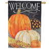 Welcome Pumpkin Trio Dura Soft House Flag