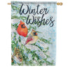 Snowy Pines & Cardinal Dura Soft House Flag