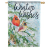 Snowy Pines & Cardinal Dura Soft House Flag