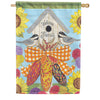 Chickadees & Corn Dura Soft House Flag