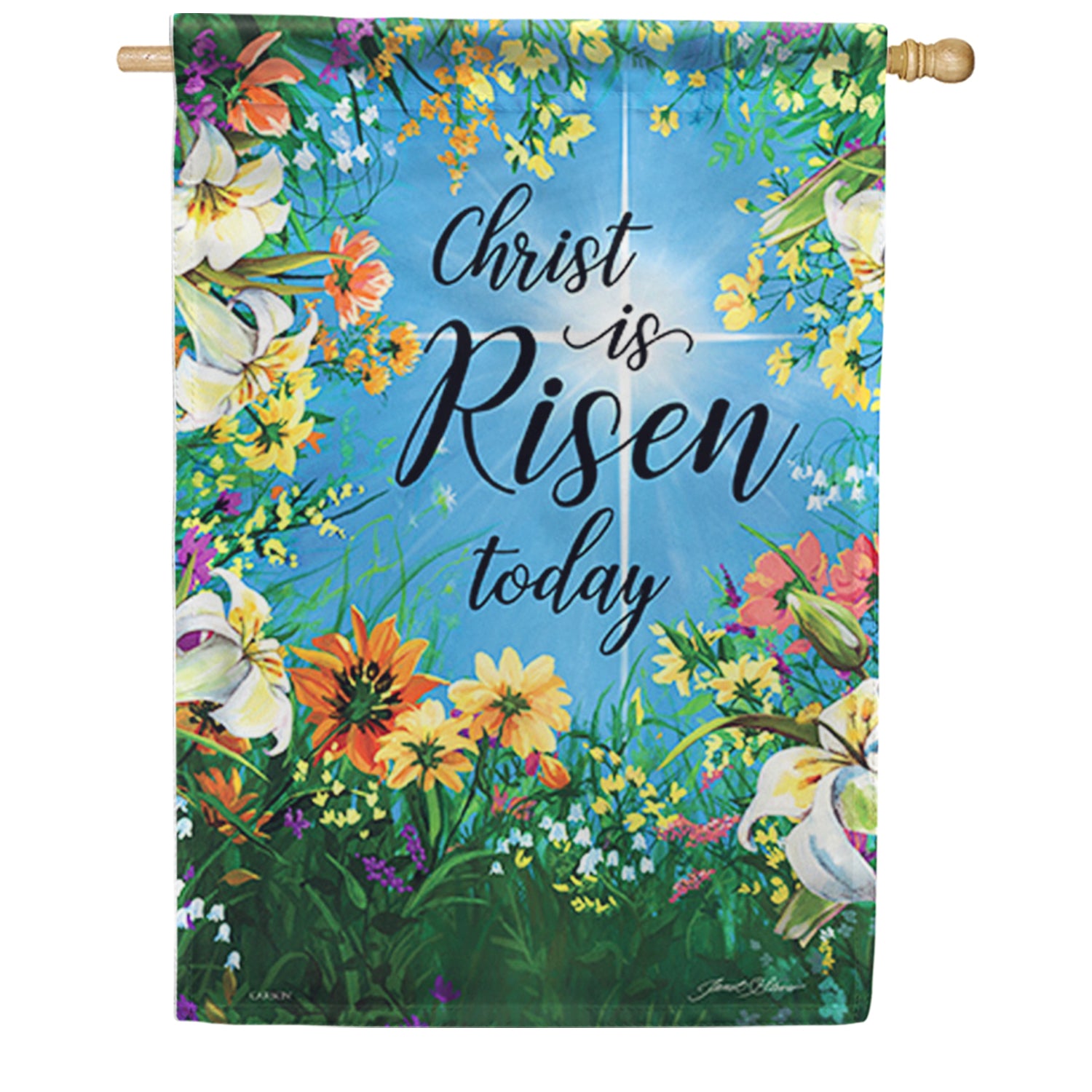 Blessed Easter Dura Soft House Flag