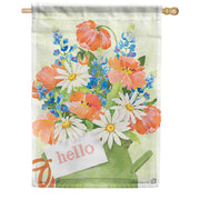 Orange Poppies Dura Soft House Flag