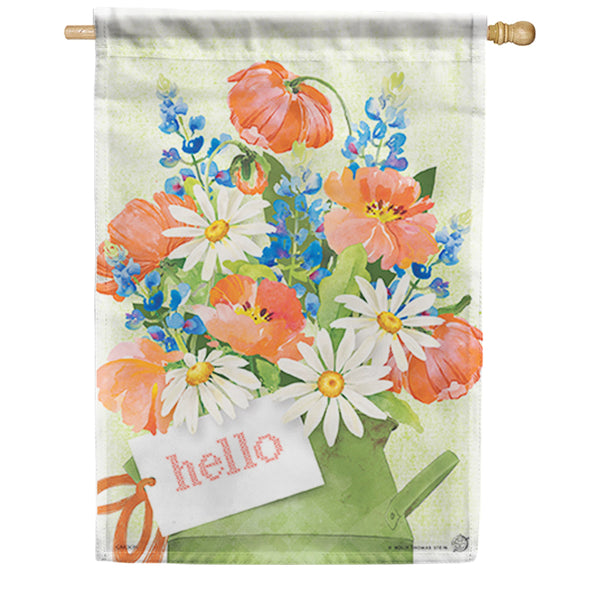 Orange Poppies Dura Soft House Flag