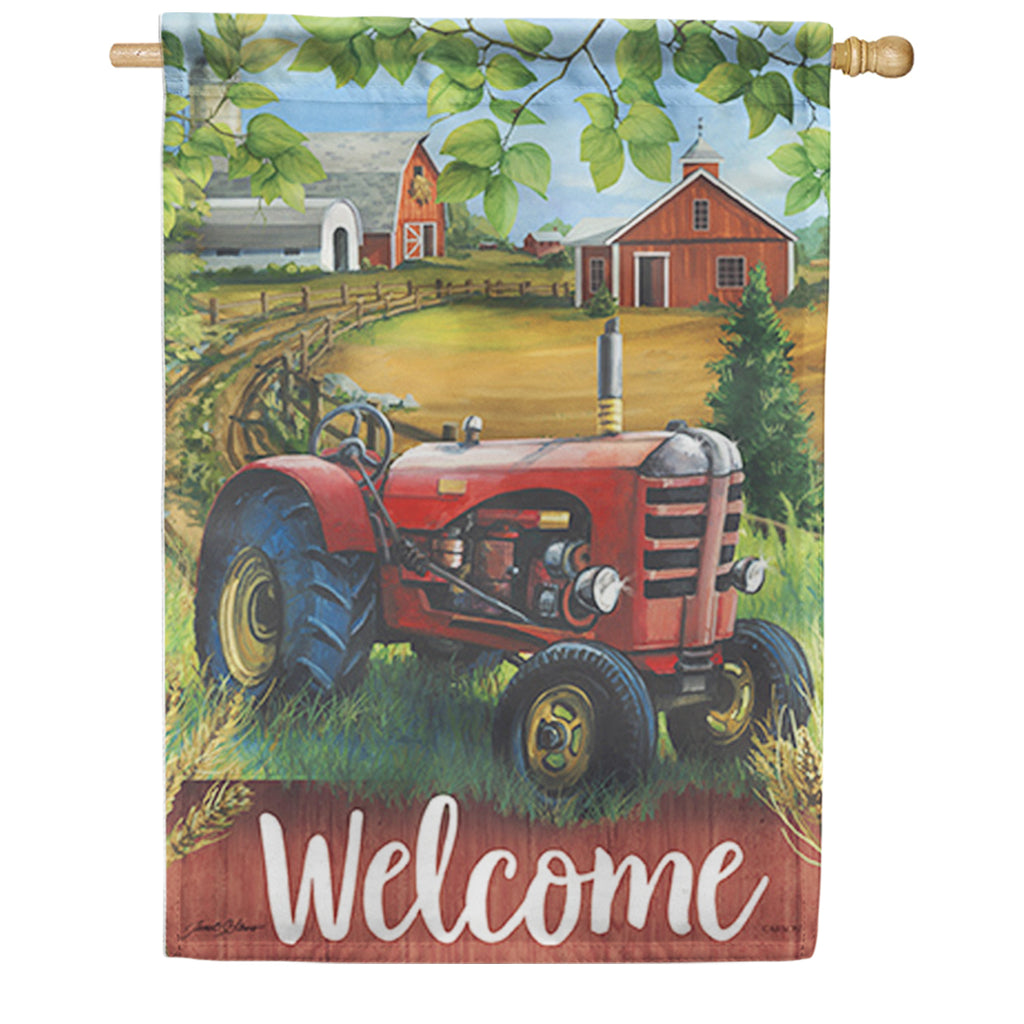 Farm Tractor Dura Soft House Flag