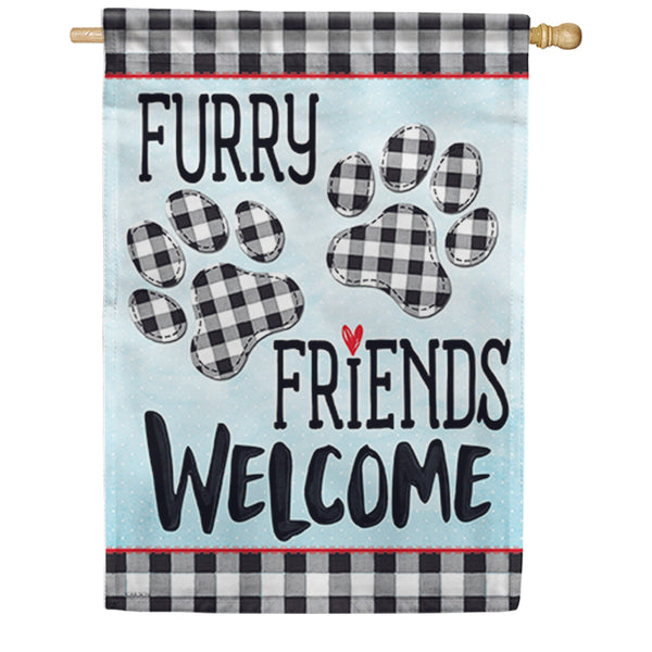 Furry Friends Dura Soft House Flag