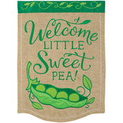Sweet Pea Applique Garden Flag