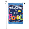 Welcome To Our Pool Applique Garden Flag