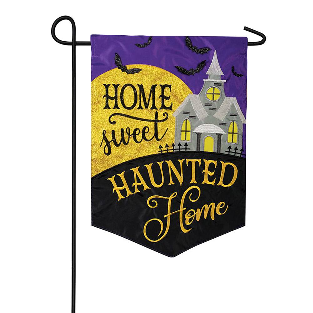 Haunted Home Applique Garden Flag