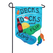 Decks & Docks Applique Garden Flag