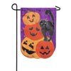 Pumpkins & Cat Applique Garden Flag