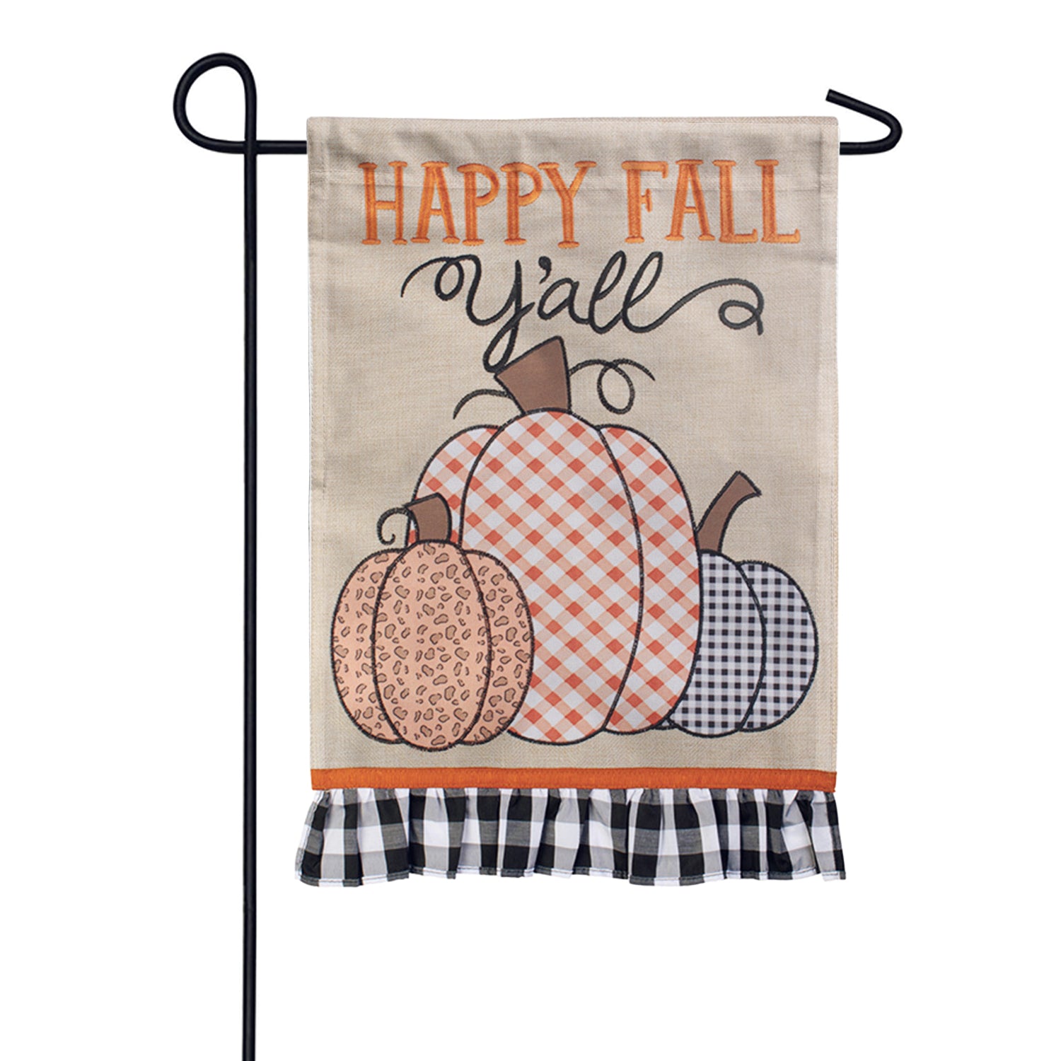 Fall Y'all Applique Garden Flag